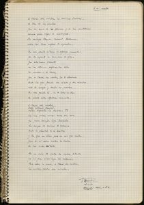 Manuscrito Javier Egea A través del cristal. E-MS-2 (3-1)