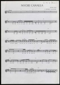 Partitura Esteban Valdivieso, Noche canalla. E-MS 1(4-1)