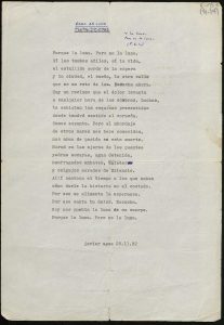 Mecanoscrito Javier egea. Raro de luna (1982) E-MS-2 (4-19)