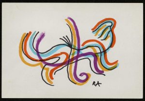 Dibujo Rafael Alberti para primera edición Raro de luna (Hiperión, 1990). Caja E-MS-3-019 (2) 32