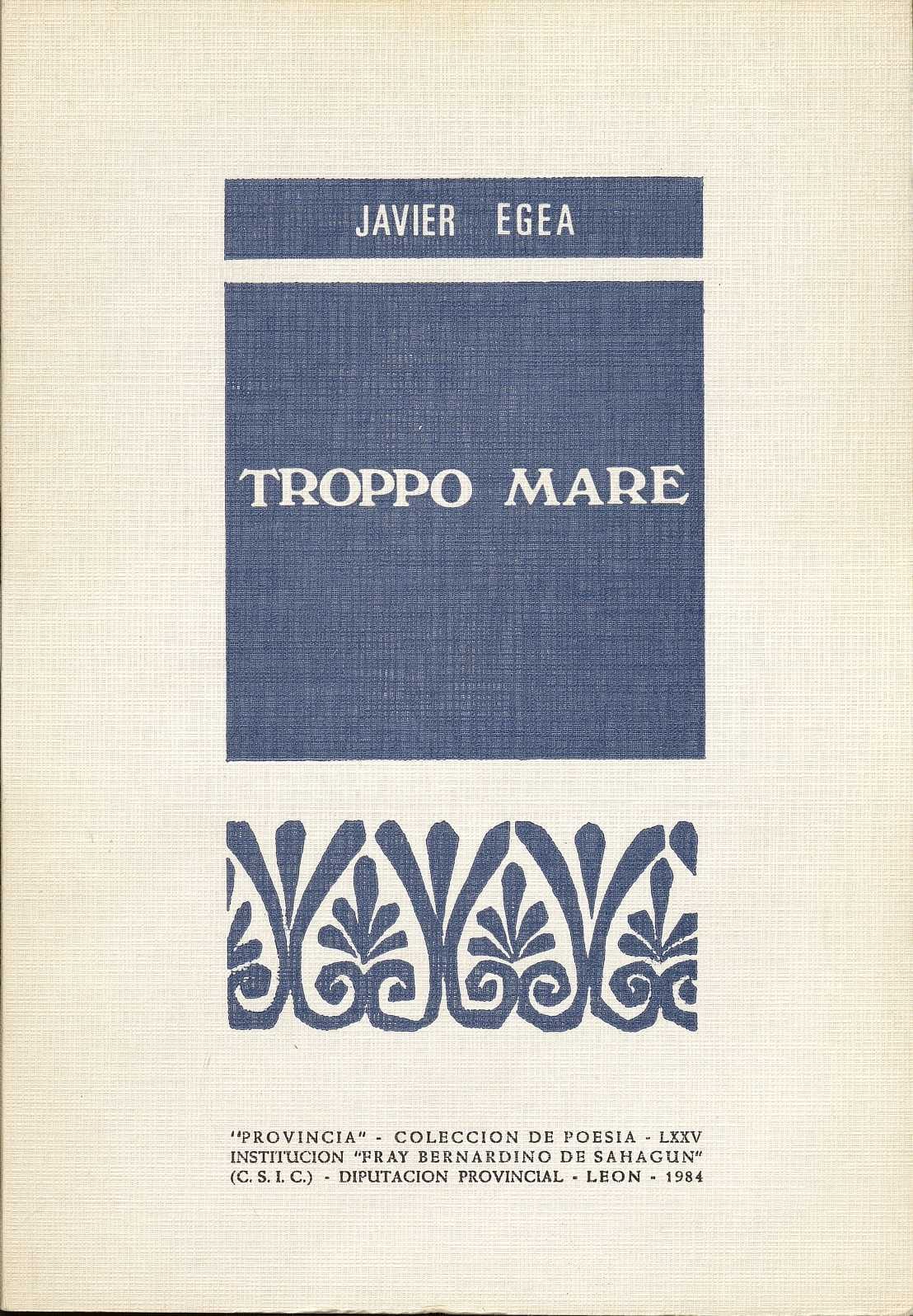 Primera edición Troppo Mare, 1984