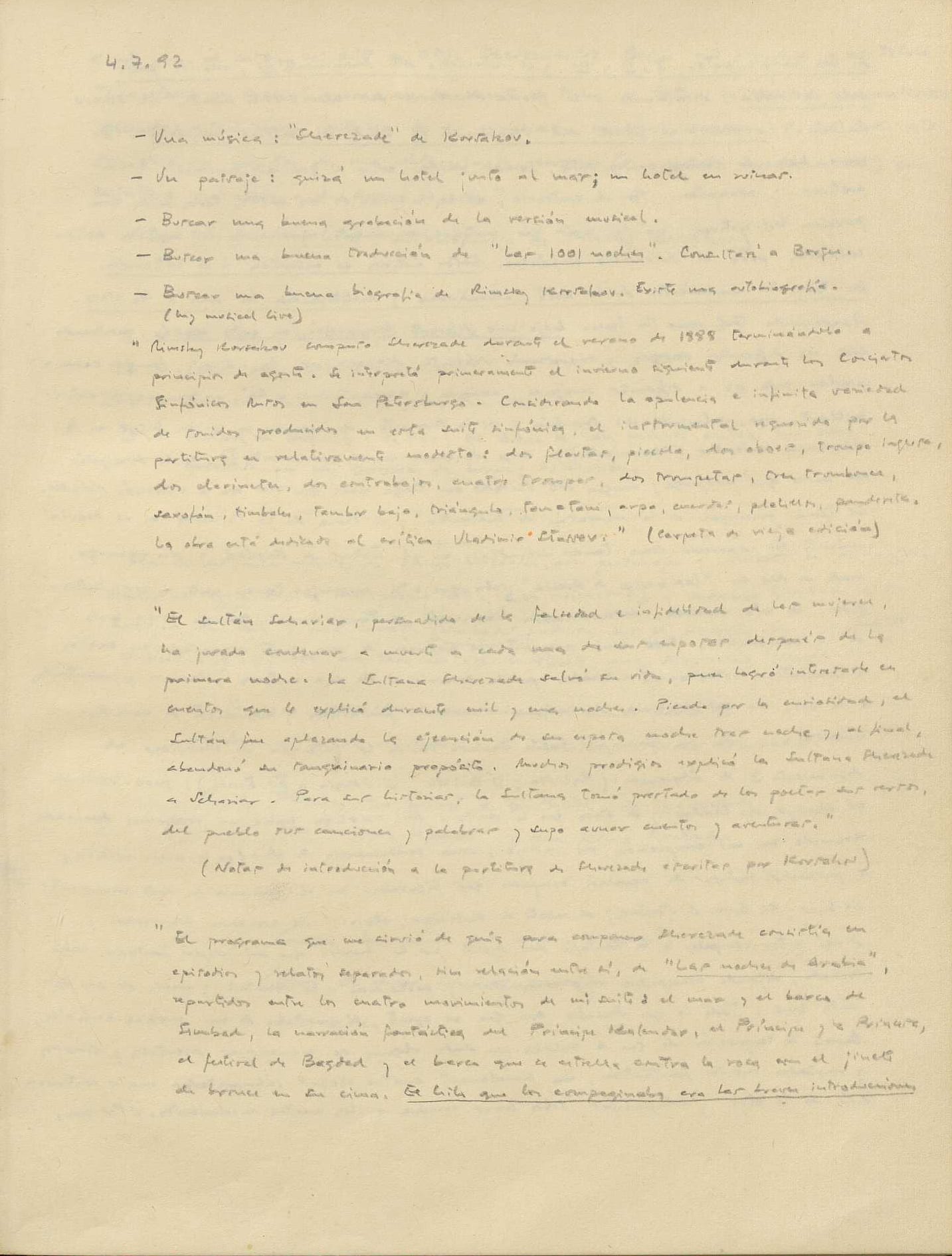 Notas manuscritas cuaderno Sonetos diente de oro. E-MS-1 (2-24)