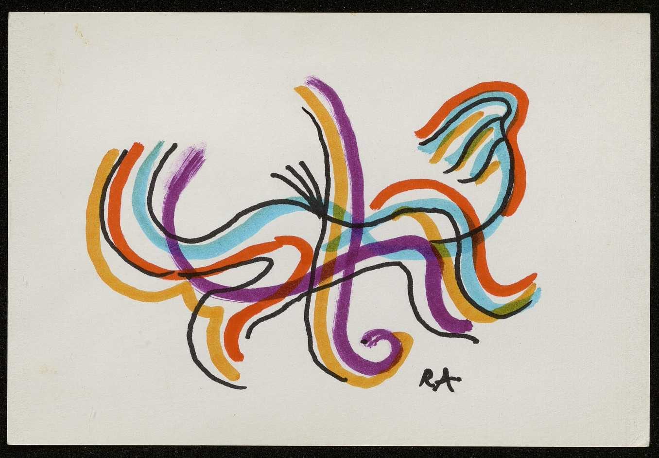Dibujo Rafael Alberti para primera edición Raro de luna (Hiperión, 1990). Caja E-MS-3-019 (2) 32
