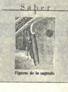 Portada de la revista «Saber» — Figuras de lo sagrado